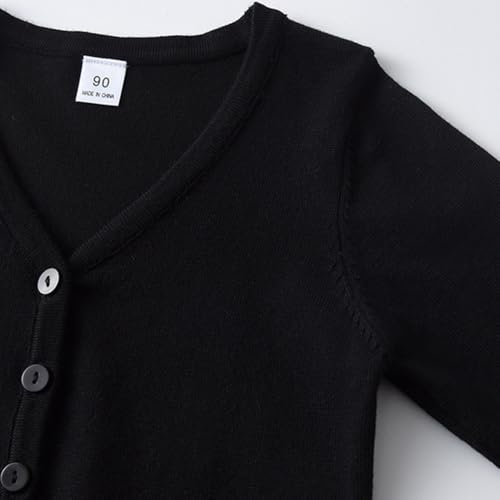 Girls and Toddlers' Basic Cardigan Sweaters Long Sleeve Button Cardigans School Uniforms V-Neck Lightweight Outerwear Tops3