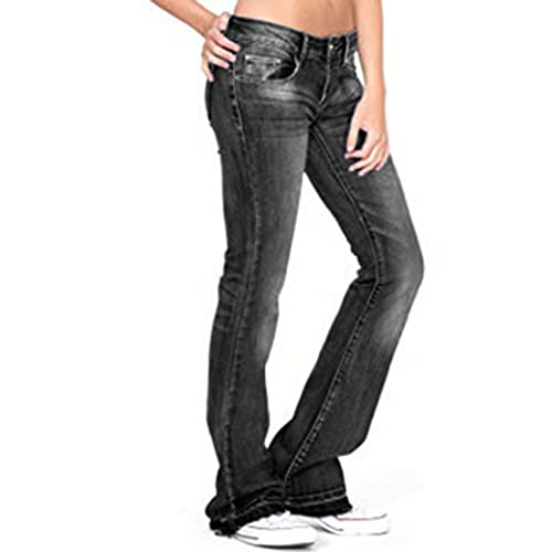 Pantalones Vaqueros De Mujer Pantalones De Campana con Flecos EláSticos Ajustados Pantalones De Mujer Pantalones Vaqueros De Color SóLido Mujer Cover