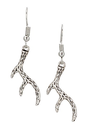 New! Boho Deer Antler Earrings for Women | SPUNKYsoul Collection (Small Silver)