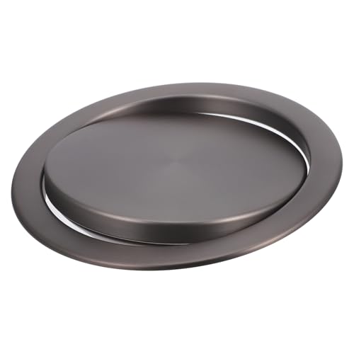 STOBAZA Stainless Steel Trash Can Lid with Swing Flap Design Versatile Bathroom Kitchen Countertop Waste Bin Cover Compact for Litter Containers