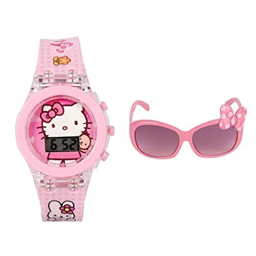 GLENVIT-X Combo Pack of Pink Dial Digital Watch with Pink Sunglass for Girls Kids (B0BQWF9D17) Amazon Price History, Amazon Price Tracker