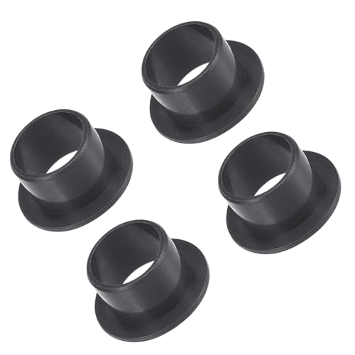 Kozelo 4 Stk. Flanschlagerbuchse - [12mm x 14mm x 10mm] POM-Gleitlager für den Einsatz in Maschinen | Schwarz