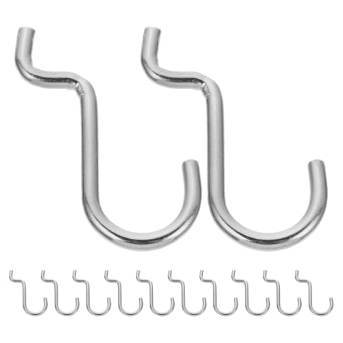PRETYZOOM Pegboard Accessories for Craft Room 12pcs Double Wire Hooks Tool Holder Garage Pegboard Hooks