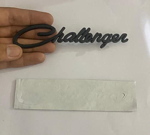 Image of Emblems for Car & Bike Metal Lo.go and Grill Me.tal Lo.go, Auto Accessories for Car Emblem 3D Badge Auto Racing Sport Sticker Grand Tourer Decal. (Black Challenger Sticker)