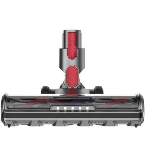 FEVORCS Cepillo para Dyson V7 V8 V10 V11 V15 | Boquilla para Piso Motorizada con LED, Potente Succión, Giro de 150°, para Alfombras de Pelo Corto y Pisos Duros | Cepillo de Repuesto con Transmisión
