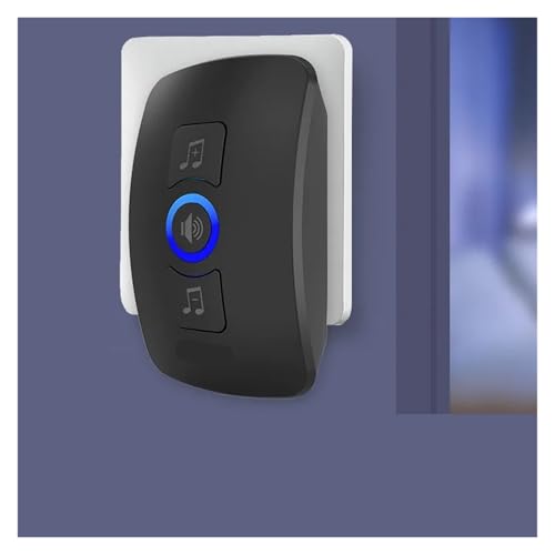 Sonnette d'accueil extérieure sans fil avec indicateur LED noir US - 3