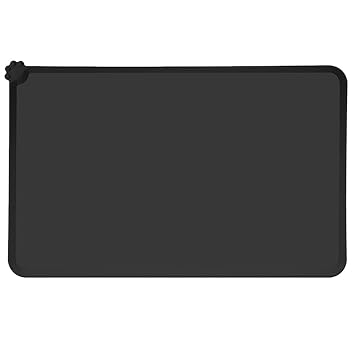 Dog Cat Feeding Mat - Lessmon Silicone Waterproof Pet Food Mat with 1 Piece Adjustable Pet Dog Cat Car Seat Belt.