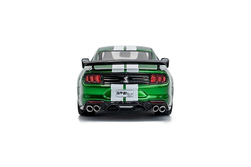 Modelo a escala 1:43 Shelby Mustang GT500 verde metálico miniatura 4