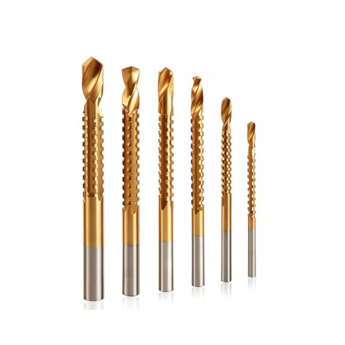 Virexel Twist Drill Bit Set 6 PCS Twist Drill Bit Set M35 Cobalt HSS Drill Bits with 135 Split Point Fully Ground Twist Drill Bits for Stainless Steel Cast Iron Wood Aluminum (1)