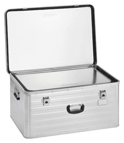 Enders® Alubox TORONTO 47 L - Aluminiumbox mit 1 mm Wandstärke, extra stabil - spritzwasser- und staubdicht, stapelbar - Alukiste einsetzbar als Transportbox, Lagerbox, Werkzeugkiste - Aluminium Box