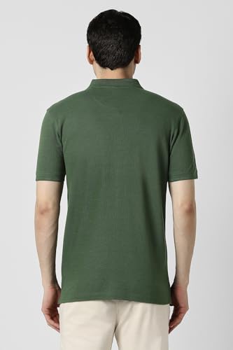 Image of Peter England Men's Cotton Polyster Breton Stripe Polo Tshirt