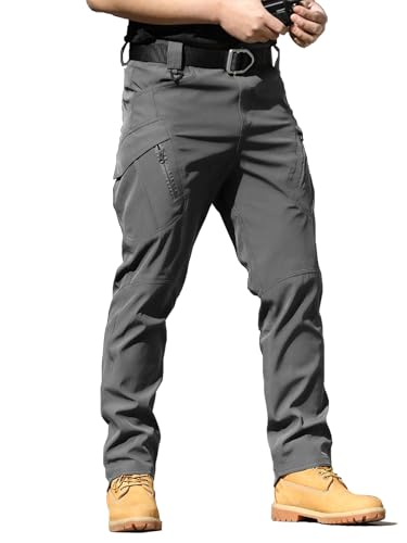 AUTIWITUA Men's Tactical Cargo Pants Water Resistant Lightweight Hiking Pants Outdoor Work Pants with Multi Pockets(No Belt)