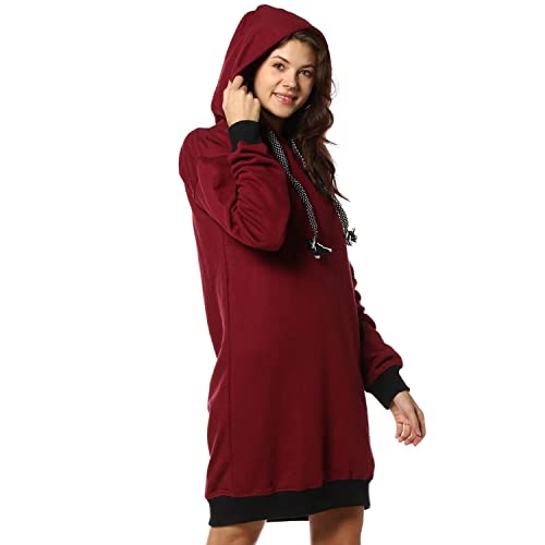 Image of PINACOLADA Women's Sweatshirt with Hoodie Regular Fit for Casual Wear | Cotton Blend Fabric | Hoodie Sweatshirt Crafted with Comfort Fit and High Performance for Everyday Wear
