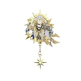 PTGHT Metal Badge, Exquisite Anime Desktop Display Stand, Game Character Ornament for Home & Office Desk, Fan Collectible Merchandise Decorative Gift (Golden)
