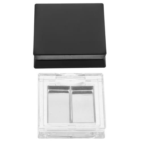 LOORGVEL 2 Stuks Hervulbare Dubbele Oogschaduwpaletten Draagbare Plastic Make-up met Highlightervak Veelzijdig voor DIY Lippenstift Contour Handig voor Onderweg