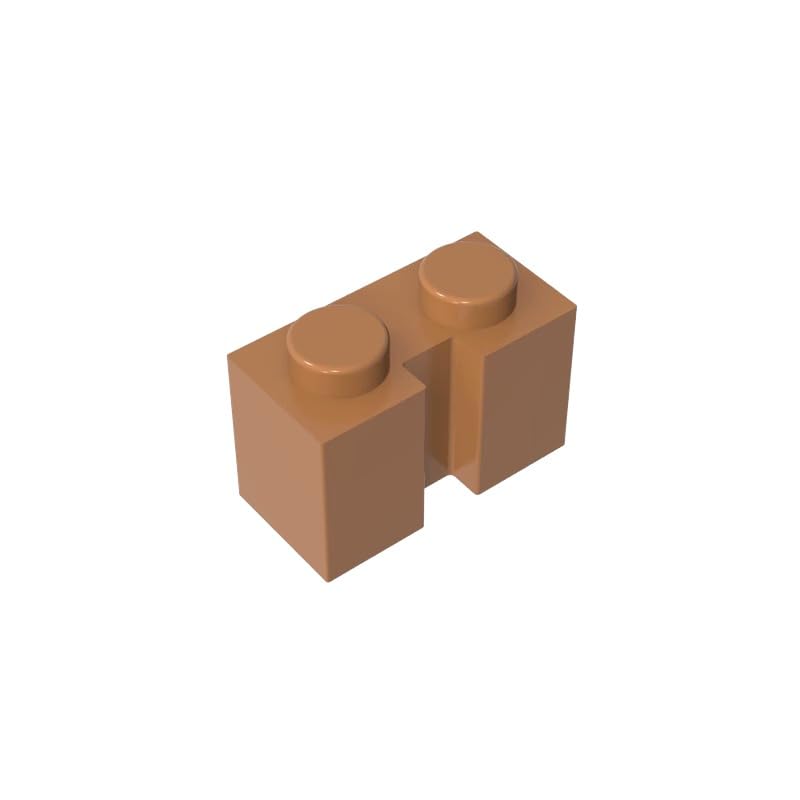 Gobricks 4216 Hinge Brick Brick Special 1x2 with Groove 50 Pieces GDS-798 Compatible with Lego Building Blocks Color:Medium Nougat — image 1