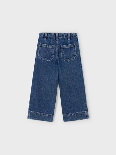 Mayoral Wide Leg Denim Pants for Girls Dark2