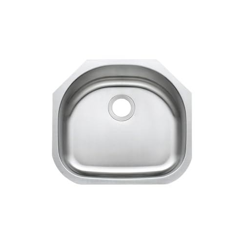 MERCURY 23" Stainless Steel D-Shaped Undermount Sink