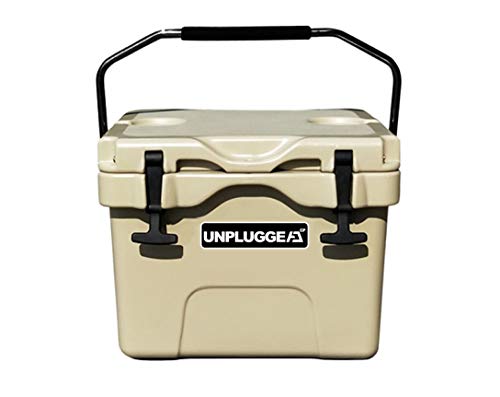 アンプラグドキャンプ 15QT 約14.2リットル 保証180日 保冷3日前後 ハードクーラーボックス チル ステッカー2枚付 UNPLUGGED CAMP CHILL (タン)
