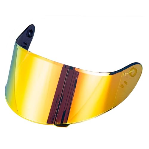 Escudo de casco VCOROS TORC dorado visera universal para moto urbana