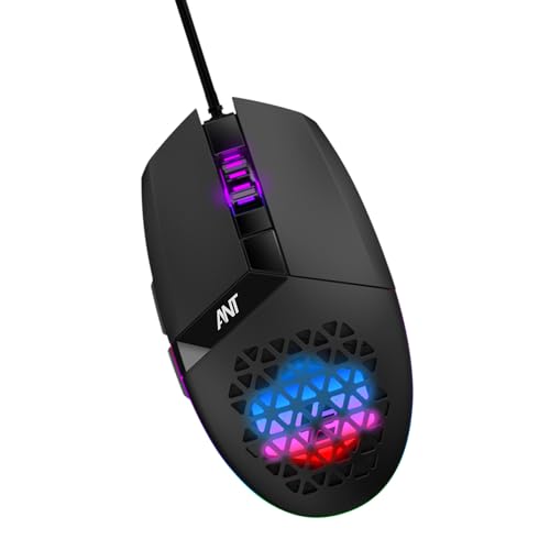 Ant G10 Gaming Mouse, Wired Mouse with RGB Backlit and Adjustable DPI, Gamer Mouse with 7 Responsive Buttons for Windows/Mac/Linux/Chrome Ant G10 Gaming Mouse, Wired Mouse with RGB Backlit and Adjustable DPI, Gamer Mouse with 7 Responsive Buttons for Windows/Mac/Linux/Chrome