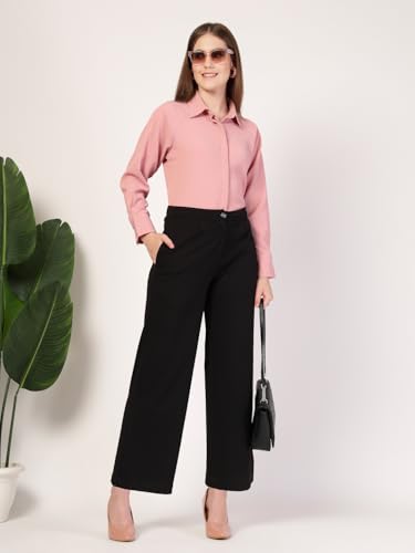 Image of Style Quotient Women Pink Smart Casual Shirt