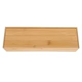 Organisateur de couverts à tiroir - la dureté du matériau en bambou peut empêcher qu'il ne se déforme facilement sous une usure normale, étui de rangement en bambou