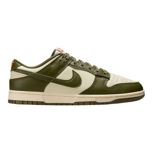 Dunk Low Retro Mens Basketball Shoes (Coconut Milk/Rough Green/Electro Orange) (IH0245-113, Beige/Green/Orange)