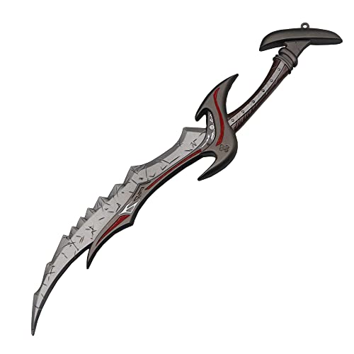 Daedric Sword Skyrim Replica Metal Dark Dagger Demon Warrior Weapon Alloy Handmade Longsword Katana Cosplay Prop Game Gift Silver