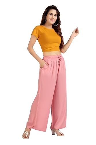 Image of BENKILS Women's Cotton Reyon Regular Fit Palazzo Pants - Available Size - M to 6XL