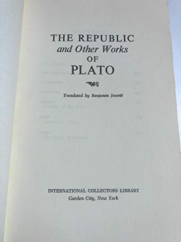 The Republic and Other Works B0011N0Y60 Book Cover