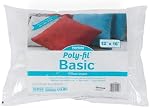 Fairfield Poly-Fil Basic Inserts Ideal, Travel Pillows, and Home Decor, Zippered, Non-Woven Cover, Spot Clean, Rectangle, 12" X 16", White