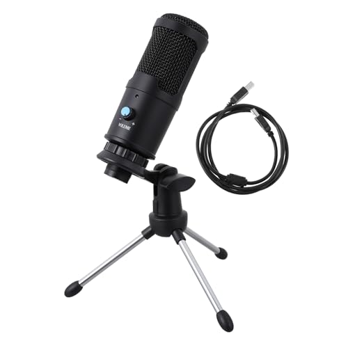 FUNOMOCYA Micrófono Condensador Gaming USB Micrófono De Streaming Cardioide Plug and Play