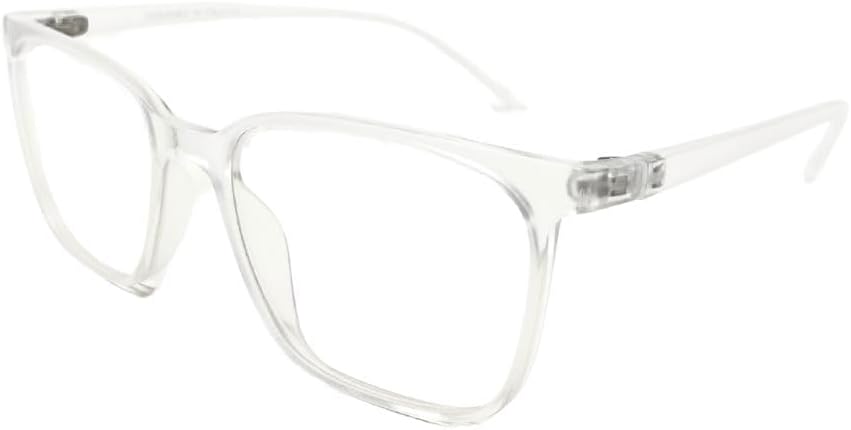 Clear Transparent Goggles-Eyeglasses For Men and Women- AntiGlare Zero Powered Lenses- UV Protection-Blue Cut Reading Glasses- Optical Lightweight Spectacle Frame