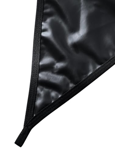 Image of Lilosy Sexy Pu Leather Strappy Underwire Garter Belt Lingerie Set
