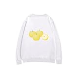 [NBKING] 秋の味覚の梨 メンズ トレーナー スウェット 長袖 プルオーバー ゆったり カジュアル 丸首 冬服 春服 トップス おしゃれ パーカー S