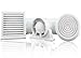 Price comparison product image 100 mm - 4 inch Diameter Complete Bathroom Fan Kit with run on timer Quiet Loft Shower Inline Low Noise Supply Extract Air CE IPX4 Rated Damp Moist Condensation Control Toilet En-Suite