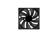 Ventilateur de boîtier G12 Noir/Blanc 12 cm, roulement hydraulique, amortisseur de chocs, faible niveau sonore, 800-2000 tr/min, débit maximal 78,61 CFM, 4 broches