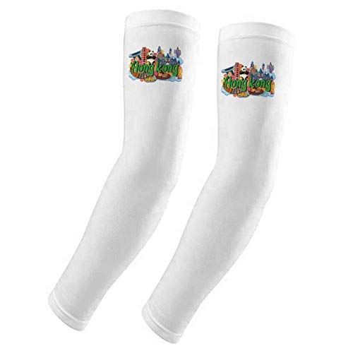 Manchons pour le soleil panda Hong Kong graffiti art déco pour cyclisme