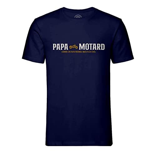 T-Shirt Papa Motard en Coton Biologique Idée Cadeau Moto