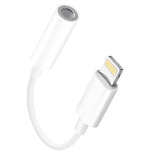 Lightning to 3.5 mm Headphone Jack Adapter,APPLE MFi Certified iPhone to 3.5mm Audio Aux Jack Adapter Dongle Cable Converter Compatible with iPhone 14 13 12 11 Pro XR XS Max X 8 7 iPad Lightning to 3.5 mm Headphone Jack Adapter,APPLE MFi Certified iPhone to 3.5mm Audio Aux Jack Adapter Dongle Cable Converter Compatible with iPhone 14 13 12 11 Pro XR XS Max X 8 7 iPad