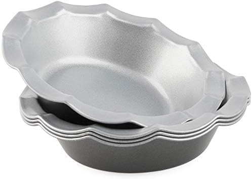 Miniatura 2 de Juego de 4 moldes pequeños para tartas, platos redondos antiadherentes para hornear