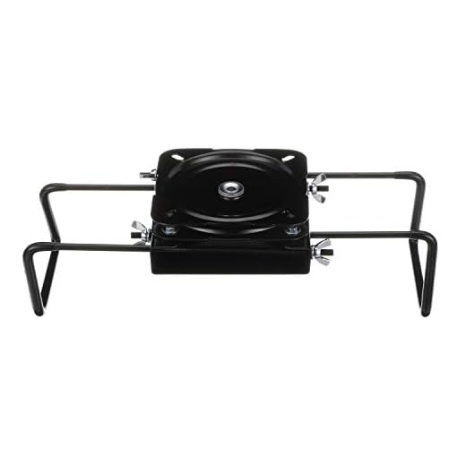 Attwood 15700-3 Seat Mount, Clamp-On With Swivel, Adjusts from 7 ½ inches to 18 inches, Black, Powder-Coated Aluminum