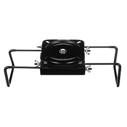 Attwood 15700-3 Seat Mount, Clamp-On With Swivel, Adjusts from 7 ½ inches to 18 inches, Black, Powder-Coated Steel