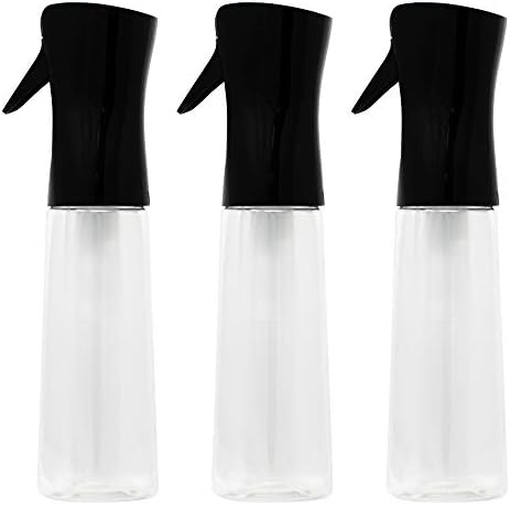 Flairosol Sprayer Continuous Hair Water Mister Spray Bottle (Black Head 3 x 10oz)