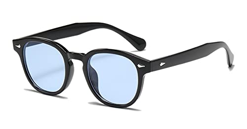 LHSDMOAT Lunettes de soleil rondes vintage style Depp années 70 pour hommes femmes, protection...