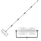 Spiked Roller for Self Leveling,9” Floor Leveling Spiked Roller for Self Leveling Concrete & Epoxy Bubble Removal - Adjustable Handle (34-77in) Lightweight Durable Screed Tool for Cement, Paint