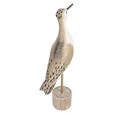 Artesanía de excelencia: cada figura de ave marina de madera está cuidadosamente elaborada y pulida a mano, lo que la convierte en una opción elegante para decorar con motivos mediterráneos, esculturas de gaviotas, regalos, decoración de escritorio o estatuas de aves para jardín