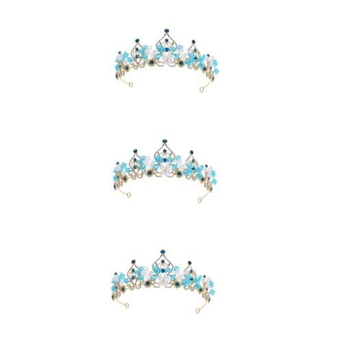 Couronne baroque cristal bleu pour un mariage de conte de fées royal