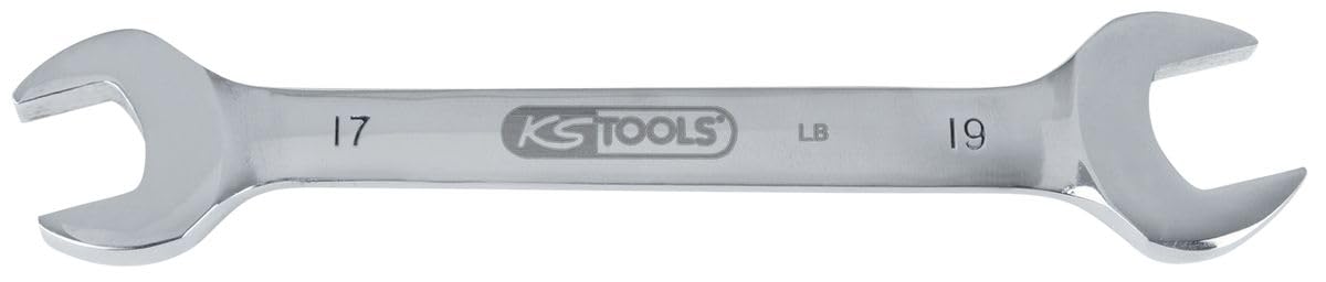 KS Tools 964.2211 Stainless Steel Double Open-Ended Spanner 19 x 22 mm Angled, Clear